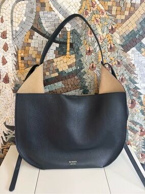 Black and Tan Leather Shoulder Bag by REE Projects
